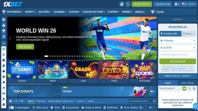 1xBet casino screenshot